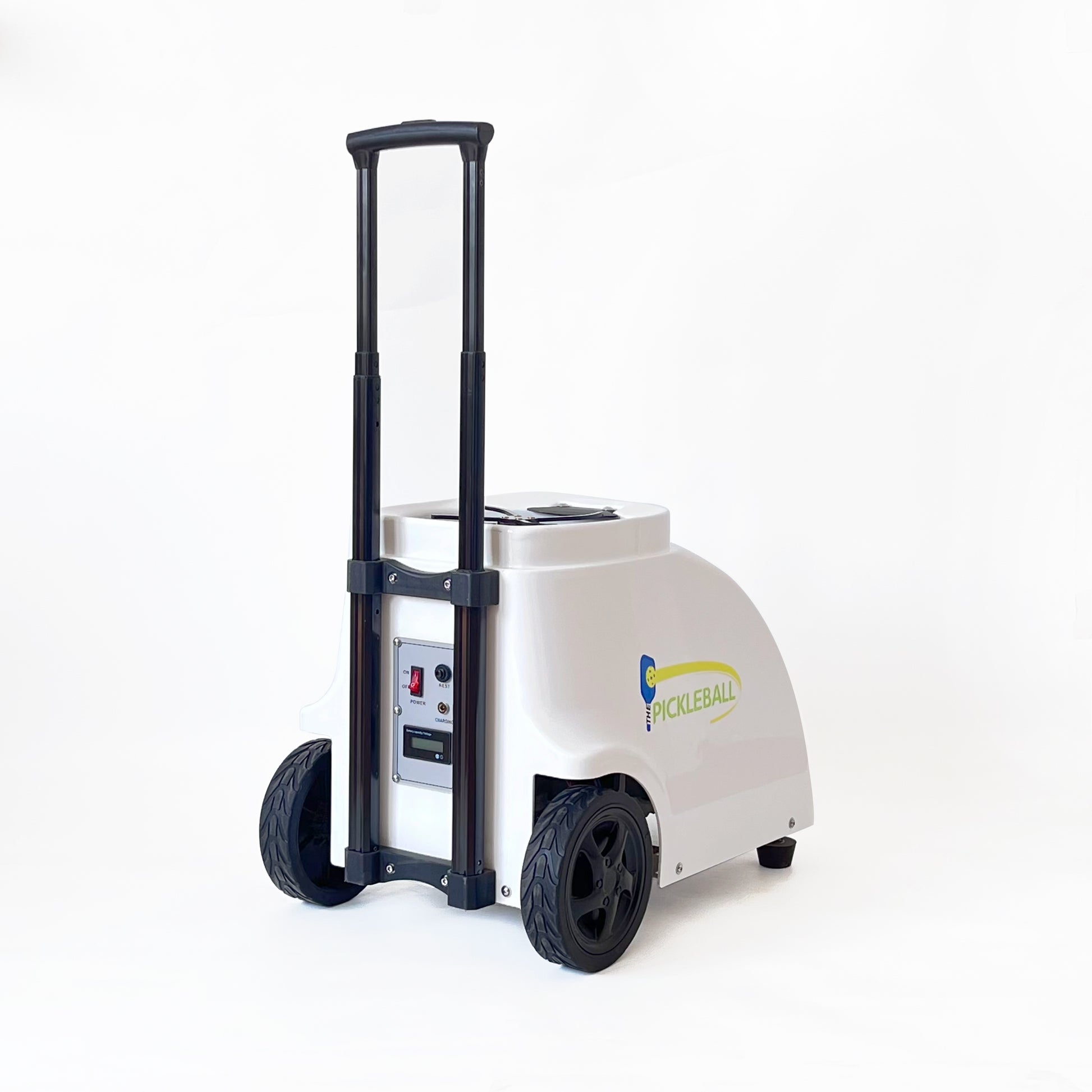 Jbotsports Pickleball Machine JP-L6 - Portable Pickleball Server with Telescopic Handle, Control Panel & Rolling Wheels for Pickleball Training