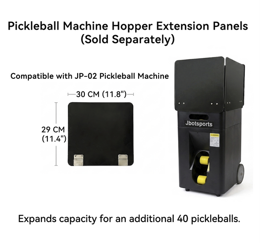 Pickleball Machine Hopper Extension Panels for JP-02 Jbotsports pickleball machine, 11.8" × 11.4"(30cm × 29cm), adds space for extra 40 pickleballs