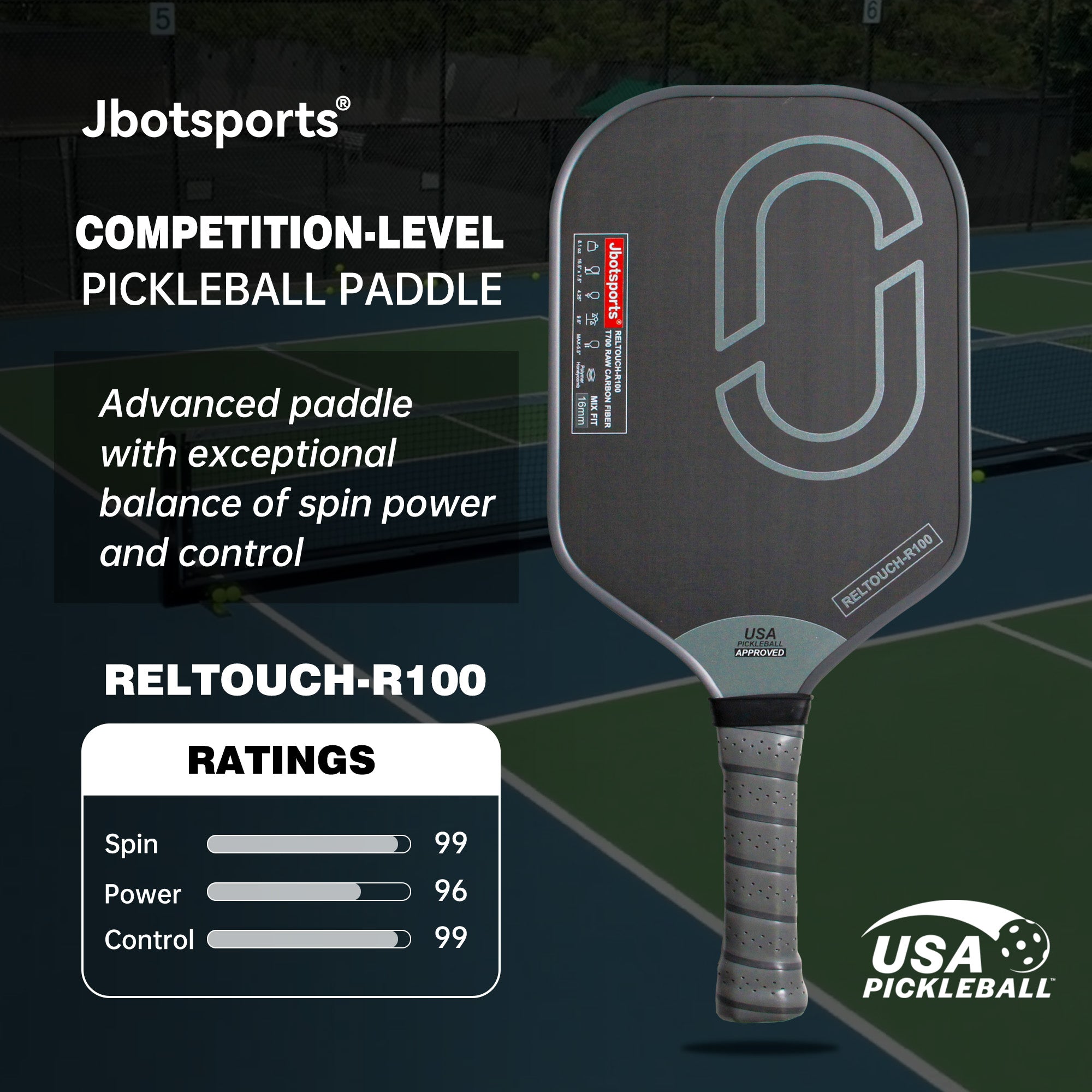 Jbotsports Pickleball Paddles Reltouch-R100
