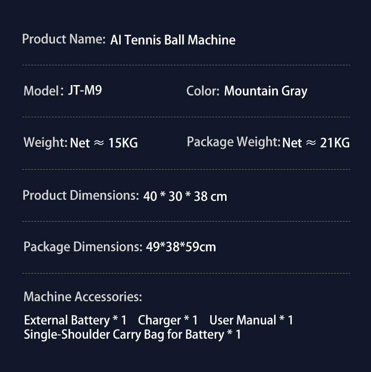 M9 Product Weight, Dimensions, and Accessories Introduction