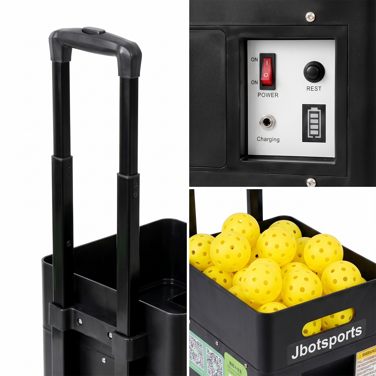 Jbotsports JP-02 Pro Smart Portable Pickleball Machine (AI Voice Control)