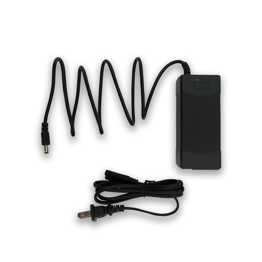 Charger-Lithium battery charger,Input voltage: 110-240V,Output voltage: 24 V,
It can only charge the battery, not directly provide power for the machine.